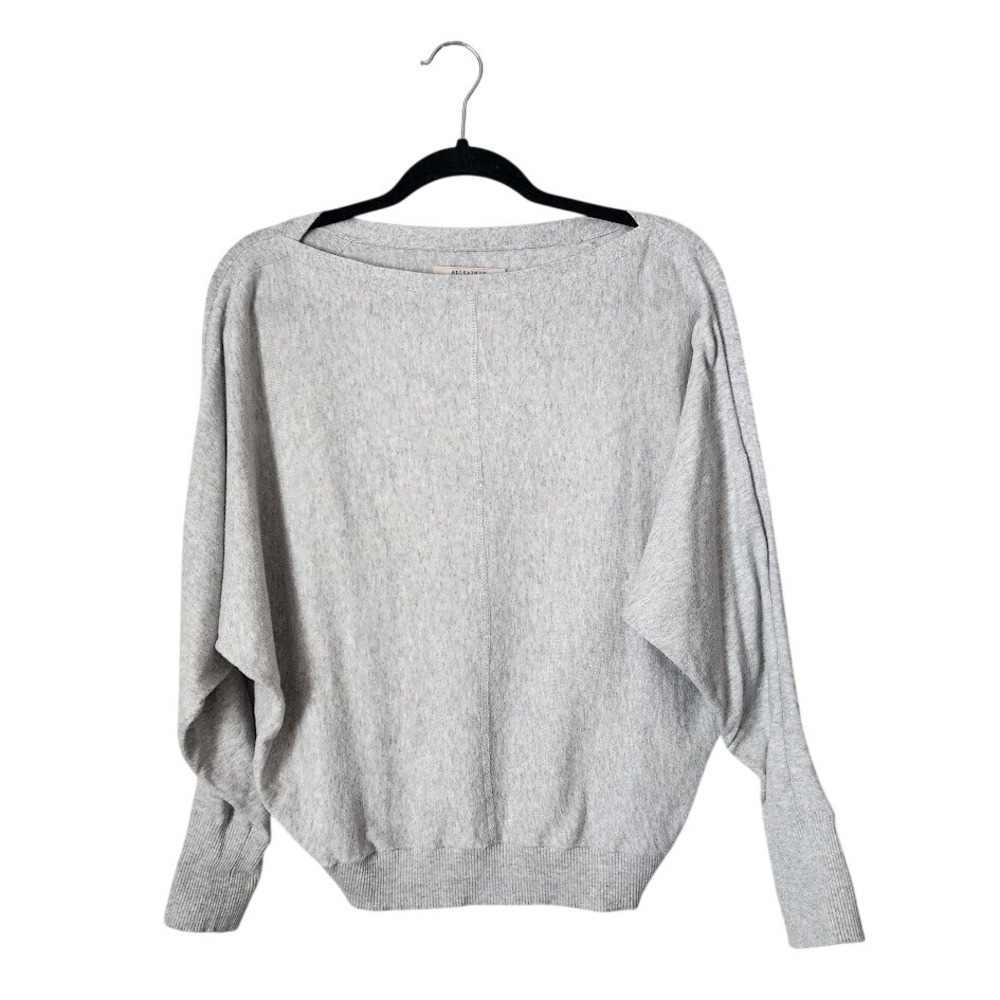 ALLSAINTS Ellie Jumper Gray Lightweight Summer cotton Sweater‎ Minimalist M